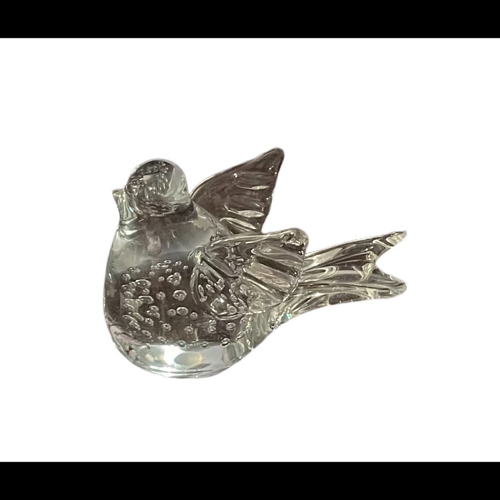 Mirano Style Hand Blown Art Glass Bird Paperweight